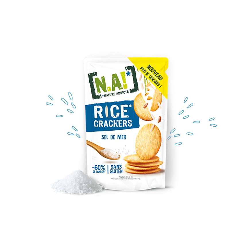 Rice Crackers Sel De Mer NA!  - 85 g